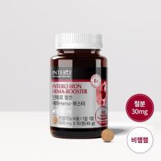 [철분 30mg] 인테로 철분 헤마 부스터 90정 X 4병 (12개월분) 임산부 임신