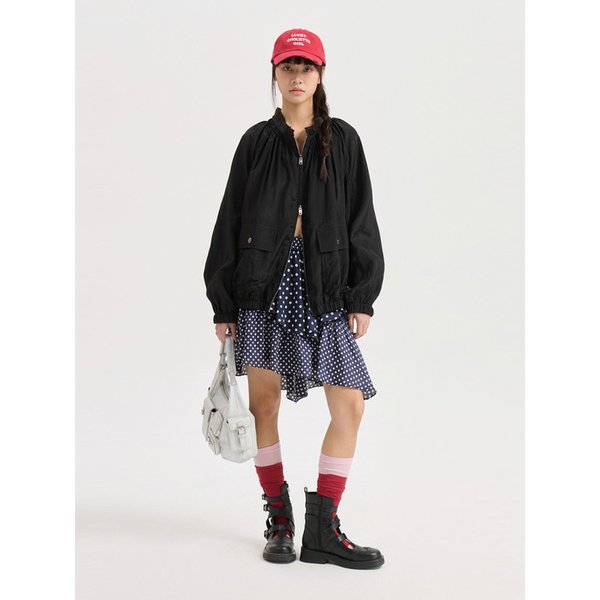 Dot Mix Banding Mini Skirt (navy) LFKAX25580NYX