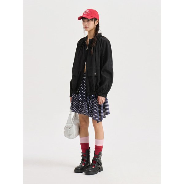 Dot Mix Banding Mini Skirt (navy) LFKAX25580NYX