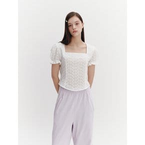 Lace Tape Banding Pants Purple