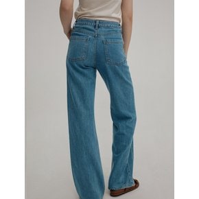 SEMI WIDE LYOCELL DENIM PT (MID BLUE)