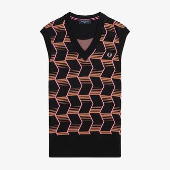 프레드페리 [파주점] AFPF231K106 102 자가드니트 베스트