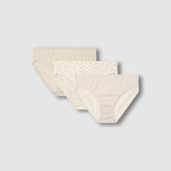 JAJU 여 코튼 플로럴 힙허거 팬티 3매 J416901205071