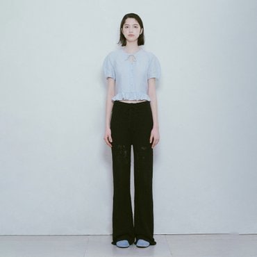 레이브 Lace Knit Pants in Black VK4ML266-10
