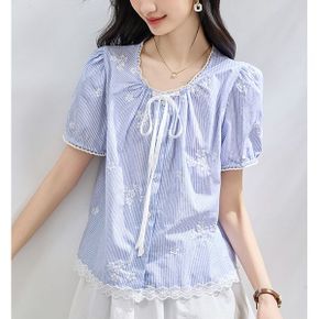 레이스 꽃자수 블라우스 B66C32_P425495451