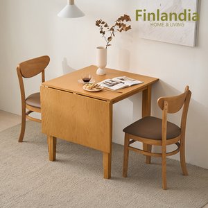 핀란디아 레이나 접이식 2인 식탁세트(의자2)