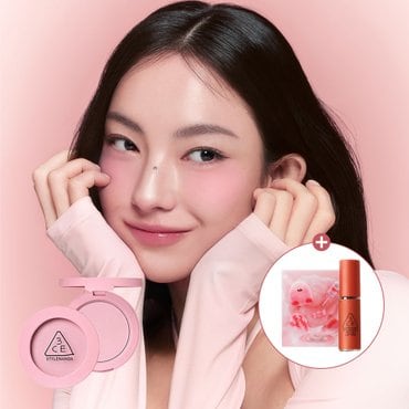 3CE FACE BLUSH 페이스 블러쉬 + [증정]멀티 벨벳 립 틴트 미니 1.5g(랜덤) + 달달구리 스티커