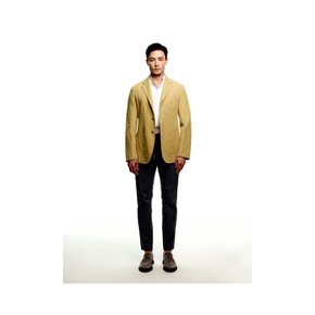 Linen Blend Out Pocket Jacket_Light Yellow