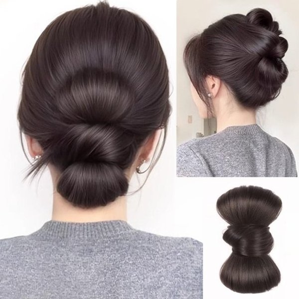 사렌 내추럴 리본 로우번 집게형 부분 가발