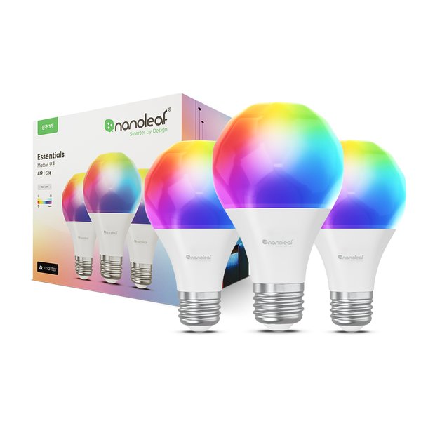 나노리프 Essentials Matter Smart A19 E26 Bulb 인테리어 스마트 전구 3팩 패키지 - SSG.COM