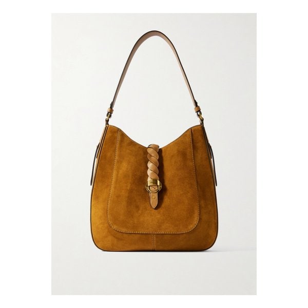 알타이 가죽 트리밍 스웨이드 숄더 백 탠 브라운 46376663162889775