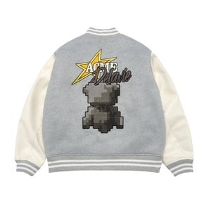 PIXEL BEAR ARTWORK VARSITY JACKET 픽셀베어 바시티자켓