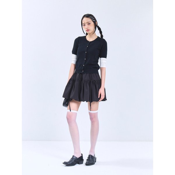 85-VIVA110 베이직 반팔 숏 슬리브 니트 가디건 블랙