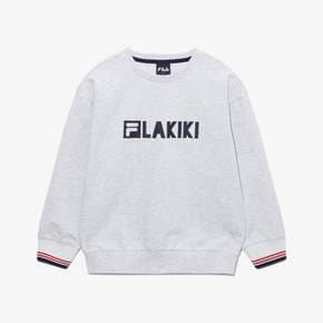 수정중 휠라 키즈 휠라키즈X플라키키라운드 맨투맨 GRAY/LIGHT MELANGE EVR FK261PO07X002 066
