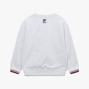 수정중 휠라 키즈 휠라키즈X플라키키라운드 맨투맨 GRAY/LIGHT MELANGE EVR FK261PO07X002 066