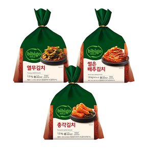 [CJ] 비비고 썰은배추김치1.8KG+총각김치1.5KG+열무김치1.5KG