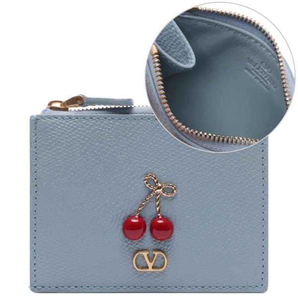 [부산점] 26SS 여성 브이로고 시그니처 지퍼 카드지갑 (8W2P0AY2 WGX ZJ4 26S)