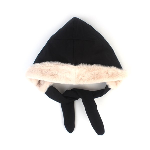 Poly Fur Black Bonnet Hat 보닛햇