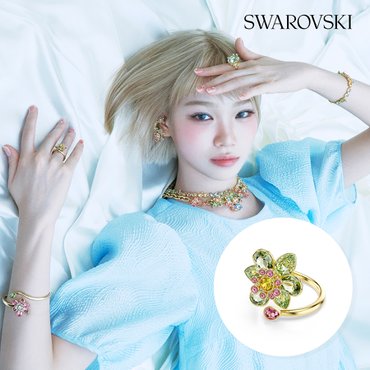 스와로브스키 [본사정품/쇼핑백증정] Idyllia 골드 톤 오픈 링 5721599_5720297