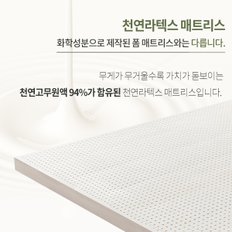 클라우드 플러스 천연라텍스 토퍼 매트리스 7.5cm 슈퍼싱글