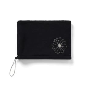 [마르디메크르디악티프]FLEECE NECK WARMER FLOWER NEEDLEWORK_BLACK BEIGE/ AFK33JNW001BKBE