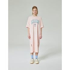 MIA HEATS 오버핏 반팔 롱 원피스( N232Z9723P)
