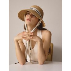 Ellen strap raffia floppy hat