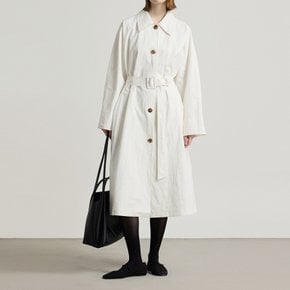 여성 링클 카라 포인트 코트 OFF WHITE
