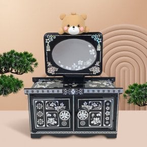 인쇄 우드 DIY 미니어처 검정 무지 장롱 옷장 /자개스티커 별도구매