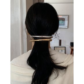 Dune metal hair pin_silver