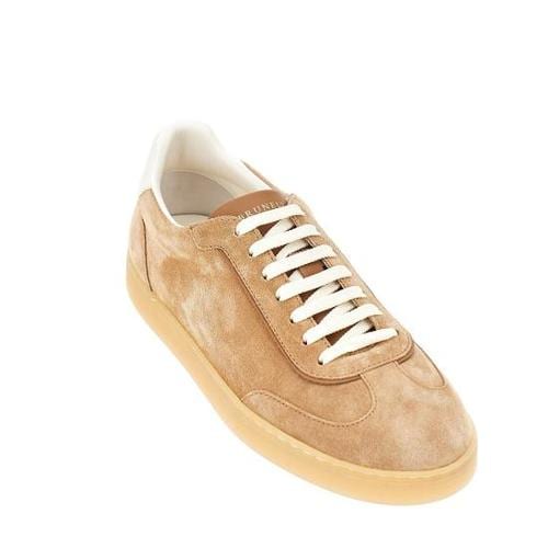 브루넬로 쿠치넬리 스웨이드 스니커즈 MZUMGLJ336 Beige