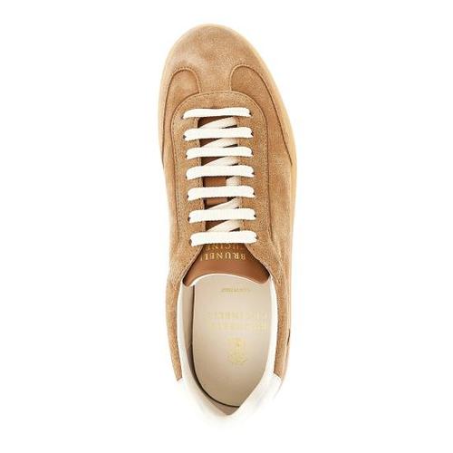 브루넬로 쿠치넬리 스웨이드 스니커즈 MZUMGLJ336 Beige