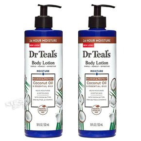 [1+1]닥터틸즈 바디 로션 너리싱 코코넛 에센셜 오일 532ml DR TEAL`S BODY LOTION