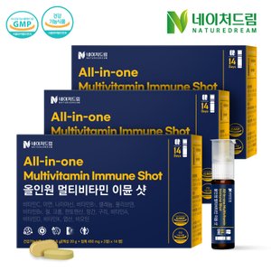 네이처드림 올인원  멀티비타민 이뮨 샷 14병 3박스 +4병 3박스 / 액상비타민 비타민B 비타민C 비타민D