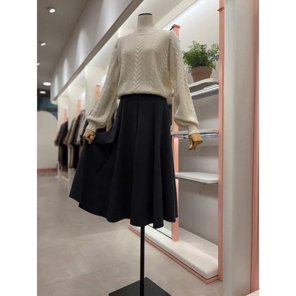 [여주점] 여성 밴딩 플레어 미디 스커트(ITOAWSK830)