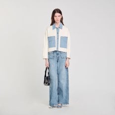 산드로 데님 디테일 가디건 SF25S3FRGDV91