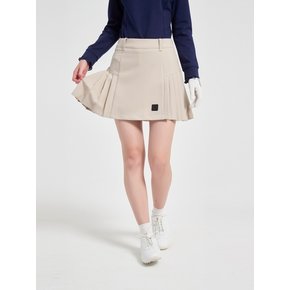 Mod Look A-line Side Pleated Skirt