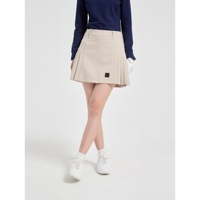 Mod Look A-line Side Pleated Skirt