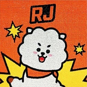 DIY 보석십자수 BT21 코믹 RJ 25x25