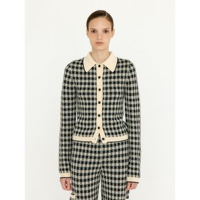 VINK Gingham Check Knit Shirt - Black/Ivory