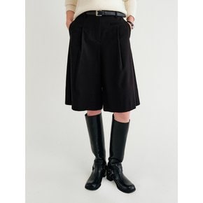 코이 울 버뮤다 하프 팬츠_블랙 / COII WOOL BERMUDA HALF PANTS_BLACK