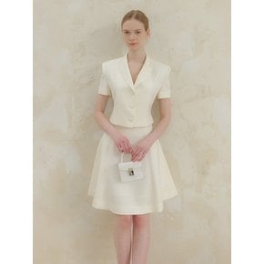 Signature Cropped Half-Sleeve Jacket / Ivory(2color)
