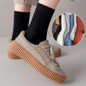 JU 사계절 여성 양말 포시즌 10컬러 골지양말 10컬러 골지양말