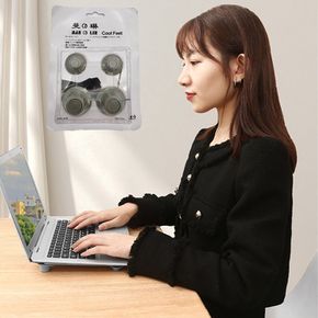 원형 노트북 고무 받침대 쿨러 발열방지