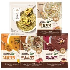  아워홈 죽종류 특삼계죽/단호박죽/버섯소고기죽/통단팥죽/특전복중 5종
