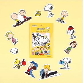 아트박스/문구앤토이스 [피너츠] 스누피 데코스티커 노랑 (SNOOPY AND FRIENDS)