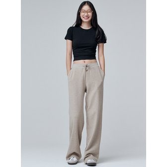 마롭(MaLoupe) 2302  니트 코듀로이 밴딩 팬츠 (라이트 베이지)