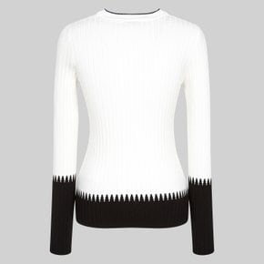 [28프로 할인][SP24] 여성 패턴 배색 니트 스웨터 멀티(50505698962)