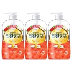 트리오 담은 주방세제, 발효식초 애플, 680ml, 3개