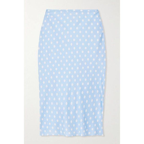 포세 레오 폴카 도트 텐셀 블렌드 새틴 스커트 46376663162981458
